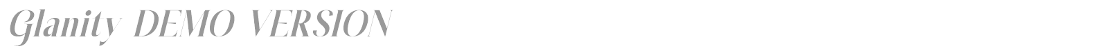 Glanity font preview